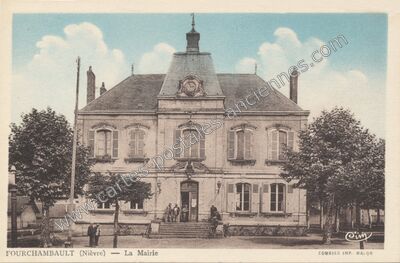 Carte postale ancienne La Mairie — Fourchambault (Nièvre)