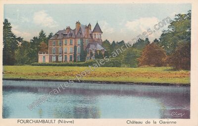 Carte postale ancienne Château de la Garenne — Fourchambault (Nièvre)
