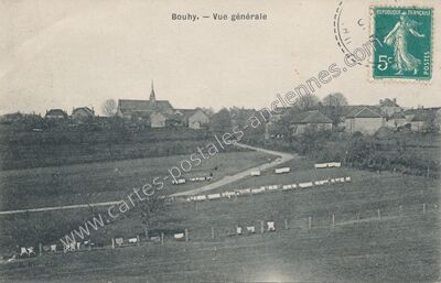 Carte postale ancienne Vue générale — Bouhy (Nièvre)
