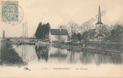 Carte postale ancienne La Canal — Champvert (Nièvre)
