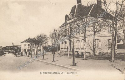 Carte postale ancienne La Poste — Fourchambault (Nièvre)