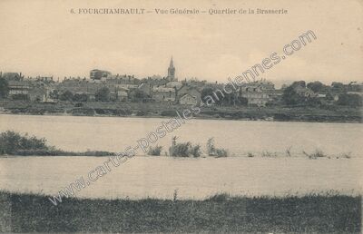 Carte postale ancienne Vue Générale — Quartier de la Brasserie — Fourchambault (Nièvre)