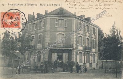 Carte postale ancienne Hôtel des Forges — Fourchambault (Nièvre)
