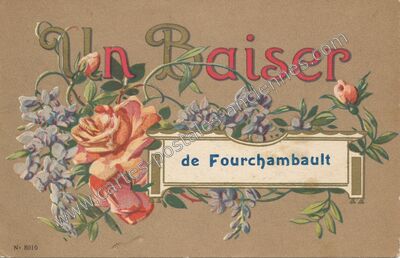 Carte postale ancienne Un Baiser — Fourchambault (Nièvre)