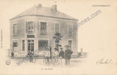 Carte postale ancienne La Poste — Fourchambault (Nièvre)