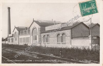 Carte postale ancienne Usine J. Guilliet. Egré et Cie — Fourchambault (Nièvre)