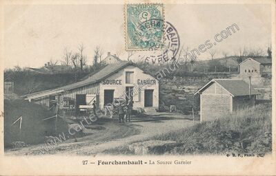 Carte postale ancienne La Source Garnier — Fourchambault (Nièvre)