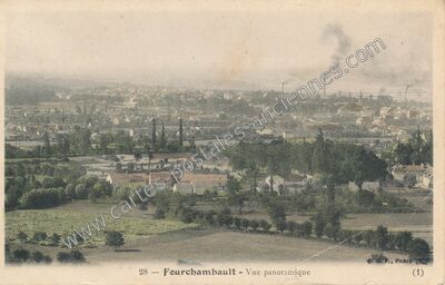 Carte postale ancienne Vue panoramique — Fourchambault (Nièvre)