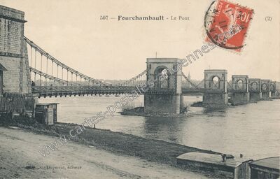 Carte postale ancienne Le Pont — Fourchambault (Nièvre)