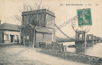 Carte postale ancienne Le Pont — Fourchambault (Nièvre)
