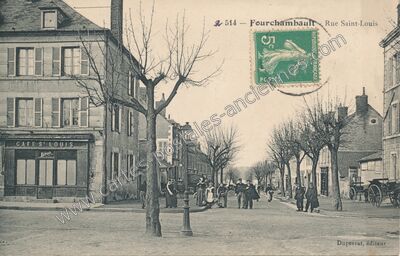 Carte postale ancienne Rue Saint-Louis — Fourchambault (Nièvre)