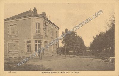 Carte postale ancienne La Poste — Fourchambault (Nièvre)