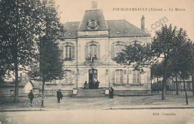 Carte postale ancienne La Mairie — Fourchambault (Nièvre)