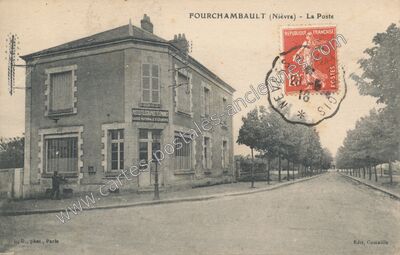 Carte postale ancienne La Poste — Fourchambault (Nièvre)