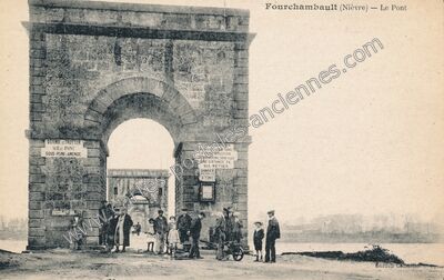 Carte postale ancienne Le Pont — Fourchambault (Nièvre)