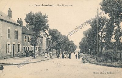 Carte postale ancienne Rue Roquebeau — Fourchambault (Nièvre)