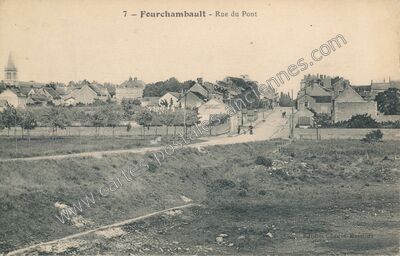 Carte postale ancienne Rue du Pont — Fourchambault (Nièvre)