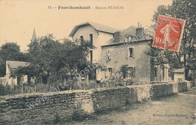 Carte postale ancienne Maison PÉARON — Fourchambault (Nièvre)