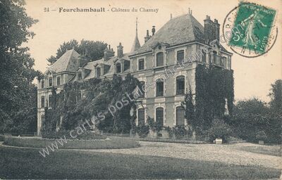 Carte postale ancienne Château du Chasnay — Fourchambault (Nièvre)