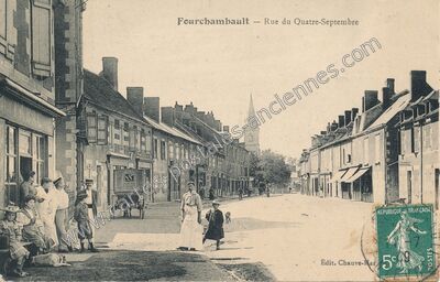 Carte postale ancienne Rue du Quatre-Septembre — Fourchambault (Nièvre)