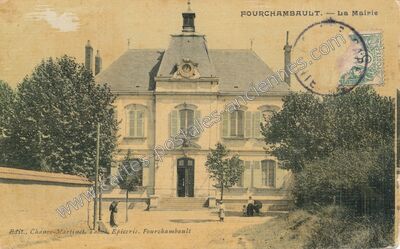 Carte postale ancienne La Mairie — Fourchambault (Nièvre)