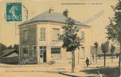 Carte postale ancienne La Poste — Fourchambault (Nièvre)