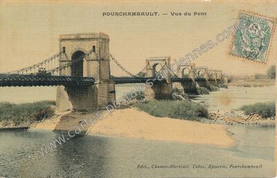 Carte postale ancienne Vue du Pont — Fourchambault (Nièvre)
