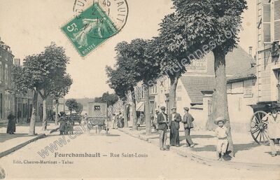 Carte postale ancienne Rue Saint-Louis — Fourchambault (Nièvre)