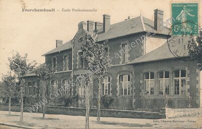 Carte postale ancienne École Professionnelle — Fourchambault (Nièvre)