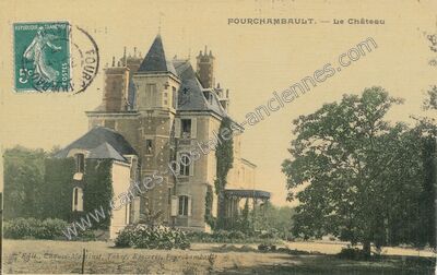 Carte postale ancienne Le Château — Fourchambault (Nièvre)