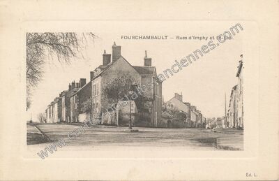 Carte postale ancienne Rues d'Imphy et St-Eloi — Fourchambault (Nièvre)