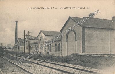 Carte postale ancienne Usine GUILLET, EGRÉ et Cie — Fourchambault (Nièvre)