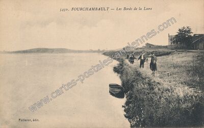 Carte postale ancienne Les Bords de la Loire — Fourchambault (Nièvre)