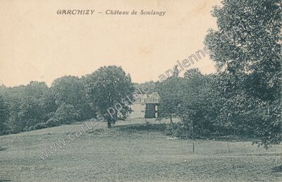 Carte postale ancienne Château de Soulangy — Garchizy (Nièvre)