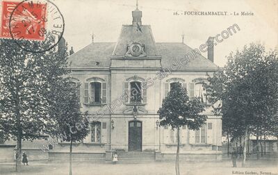 Carte postale ancienne La Mairie — Fourchambault (Nièvre)