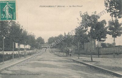 Carte postale ancienne La Rue Chayet — Fourchambault (Nièvre)