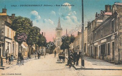 Carte postale ancienne Rue Saint-Louis — Fourchambault (Nièvre)