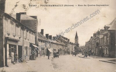 Carte postale ancienne Rue du Quatre-Septembre — Fourchambault (Nièvre)