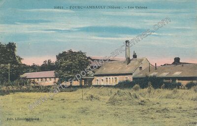Carte postale ancienne Les Usines — Fourchambault (Nièvre)