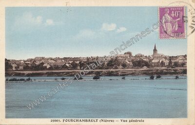 Carte postale ancienne Vue générale — Fourchambault (Nièvre)