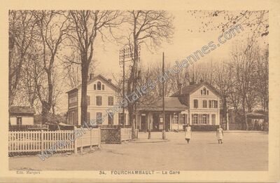 Carte postale ancienne La Gare — Fourchambault (Nièvre)