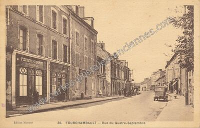 Carte postale ancienne Rue du Quatre-Septembre — Fourchambault (Nièvre)