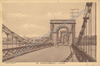 Carte postale ancienne Le Pont — Fourchambault (Nièvre)