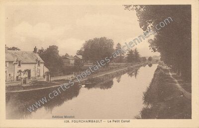 Carte postale ancienne Le Petit Canal — Fourchambault (Nièvre)