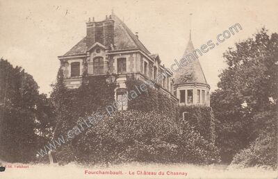 Carte postale ancienne Le Château du Chasnay — Fourchambault (Nièvre)
