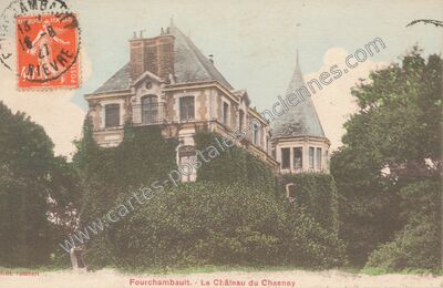 Carte postale ancienne Le Château du Chasnay — Fourchambault (Nièvre)