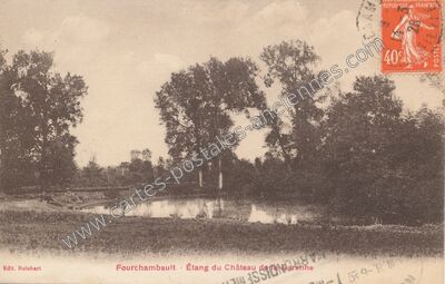 Carte postale ancienne Étang du Château de la Garenne — Fourchambault (Nièvre)