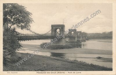 Carte postale ancienne Pont de Loire — Fourchambault (Nièvre)
