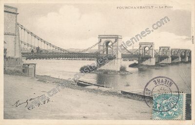 Carte postale ancienne Le Pont — Fourchambault (Nièvre)