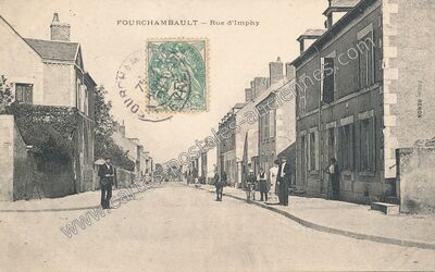 Carte postale ancienne Rue d'Imphy — Fourchambault (Nièvre)